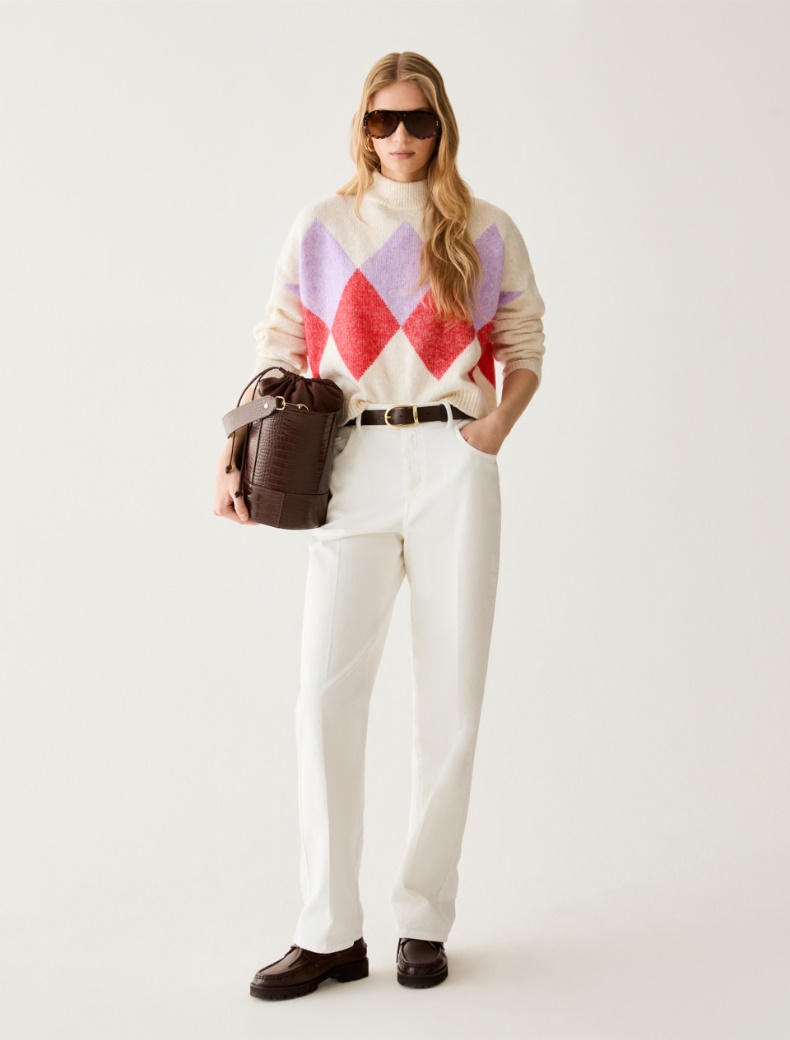 Diamond intarsia jumper - Pennyblack - 5