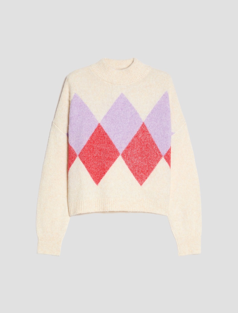Diamond intarsia jumper - Pennyblack - 7