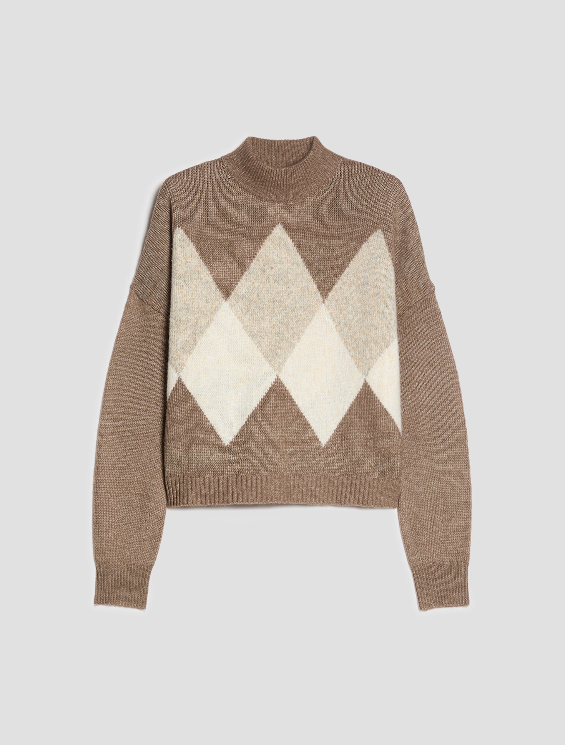 Diamond intarsia jumper - MUD - Pennyblack - 2