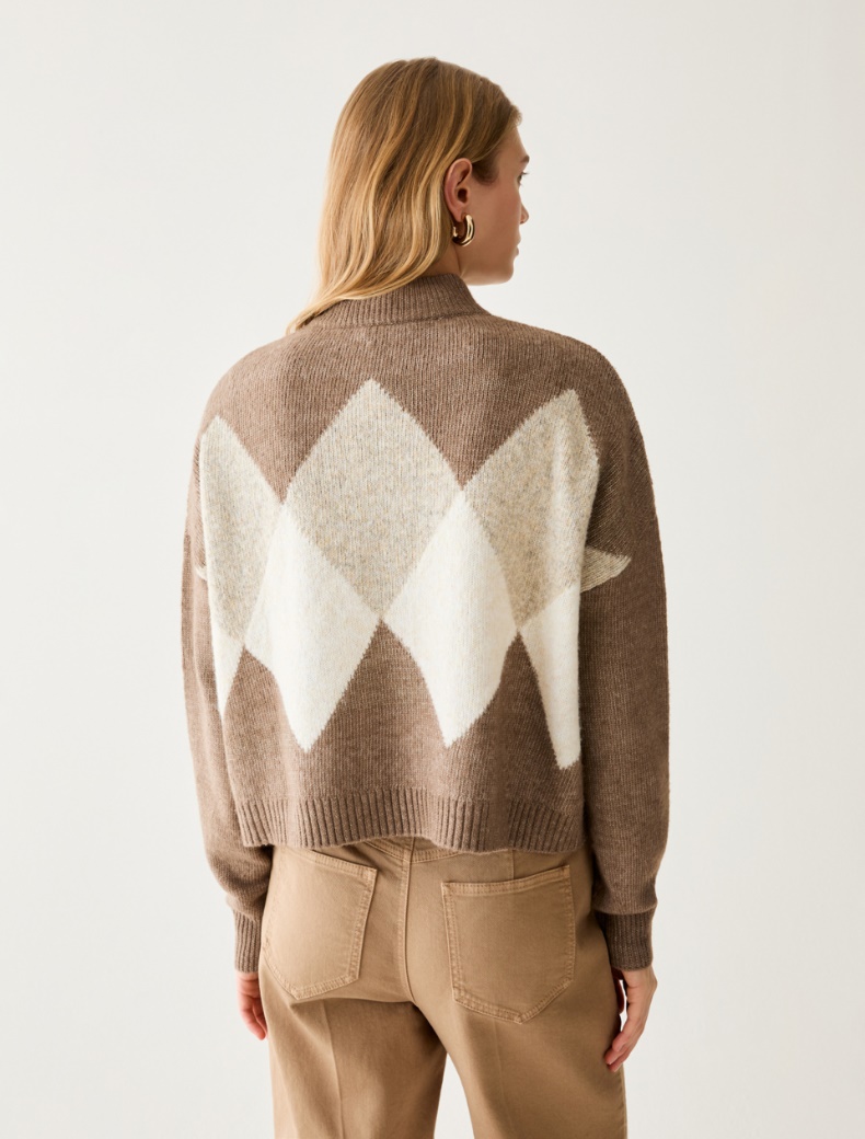 Diamond intarsia jumper - Pennyblack - 3