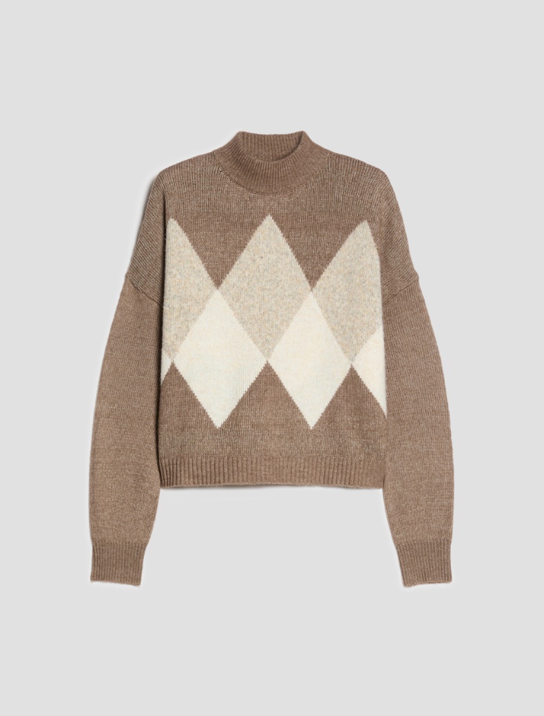 Diamond intarsia jumper - Pennyblack - 7