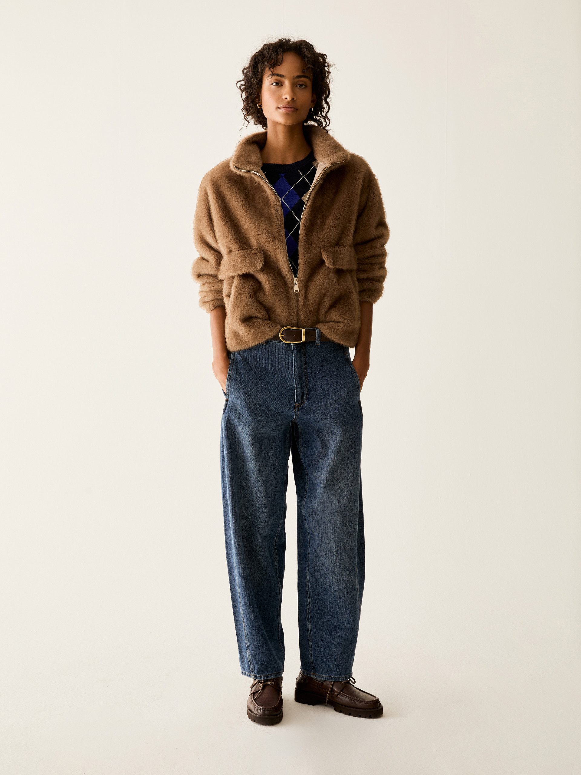 Warm and soft bomber jacket - HONEY - Pennyblack - 5