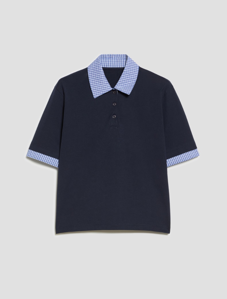 Jersey and poplin polo shirt - Pennyblack - 7